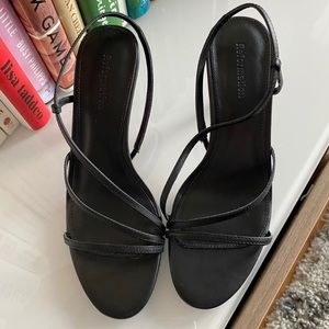 Reformation Black Strappy Sandals